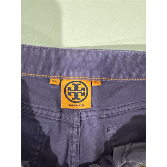 Tory‎ Burch Purple Jeans Women 29 Crop Alexa Cropped Preppy - Picture 13 of 15